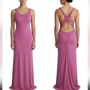 Venus Pink Open Back Tank Maxi Dress